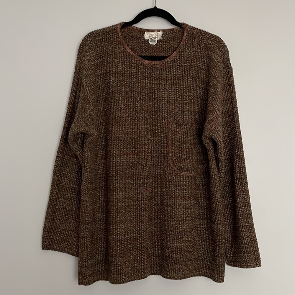 Vintage NISHA Heavy Knit Sweater Womens One Size**